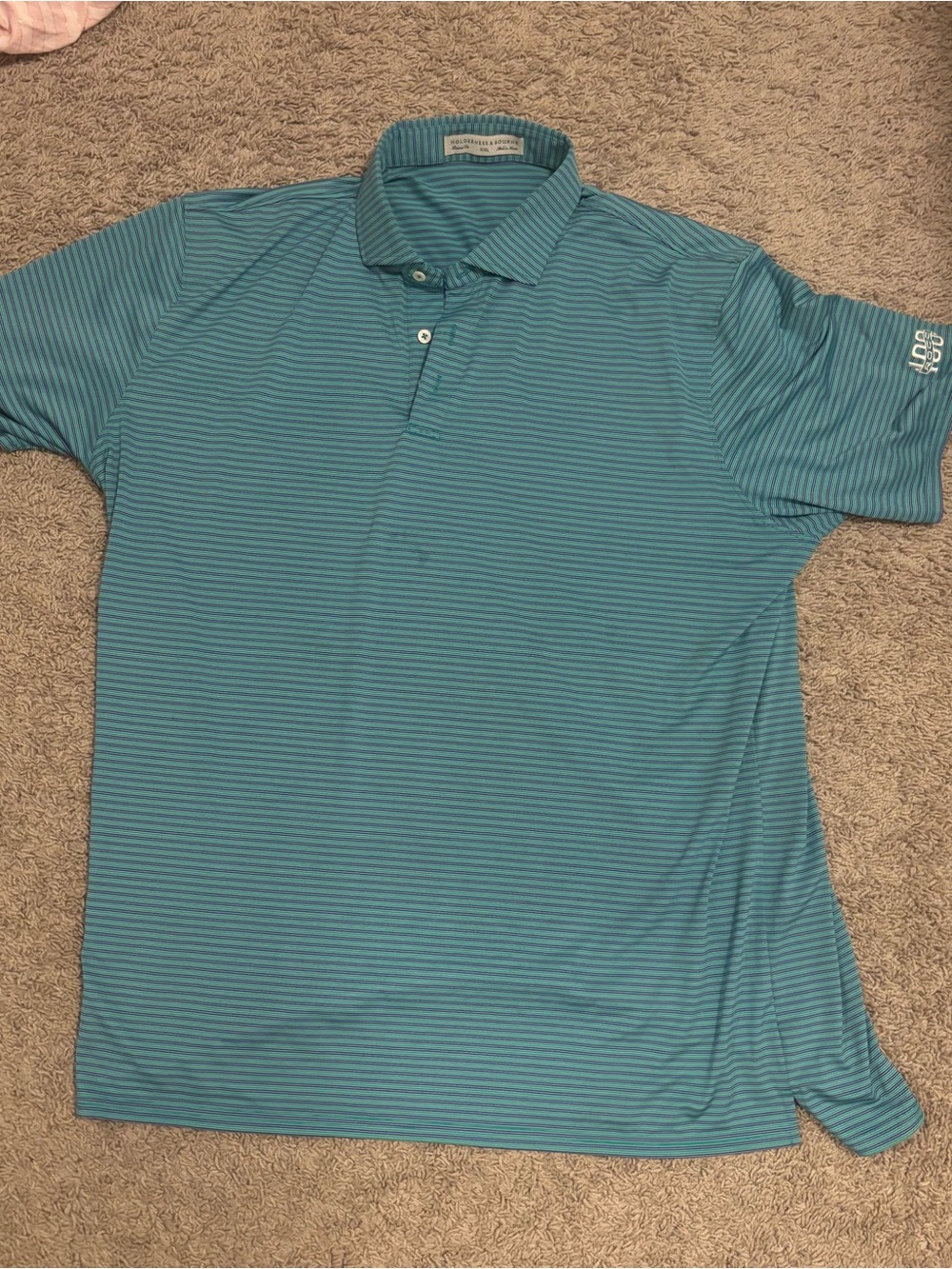 Holderness & Bourne XXL Striped Performance Golf Polo